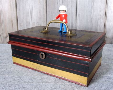 old metal money boxes|old leather conichal money box.